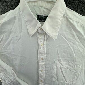 Gitman Bros For Roger Stevens Button Up Shirt Men White Long Sleeve 16 34 Cotton